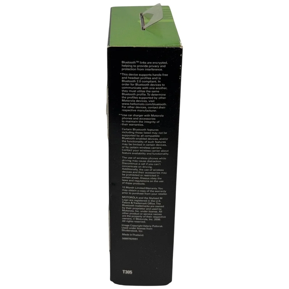 Motorola Portable Bluetooth Hands Free Speaker T305 Car‎ Charger